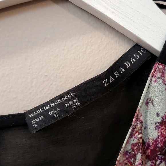 Zara - Sheer Bird and Flower Print Top - Size S - Picture 2 of 9